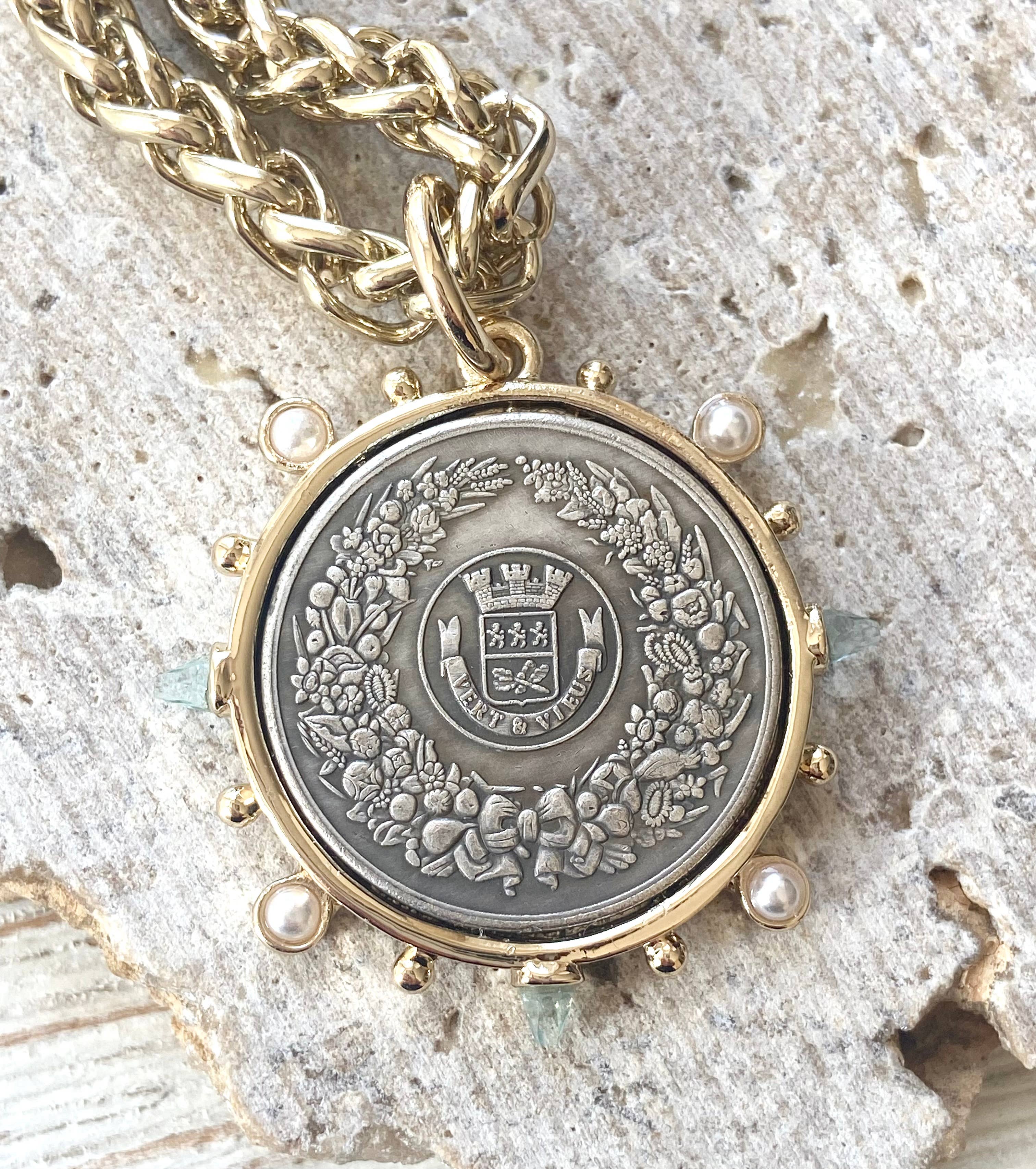 French Boutique Coin Necklace