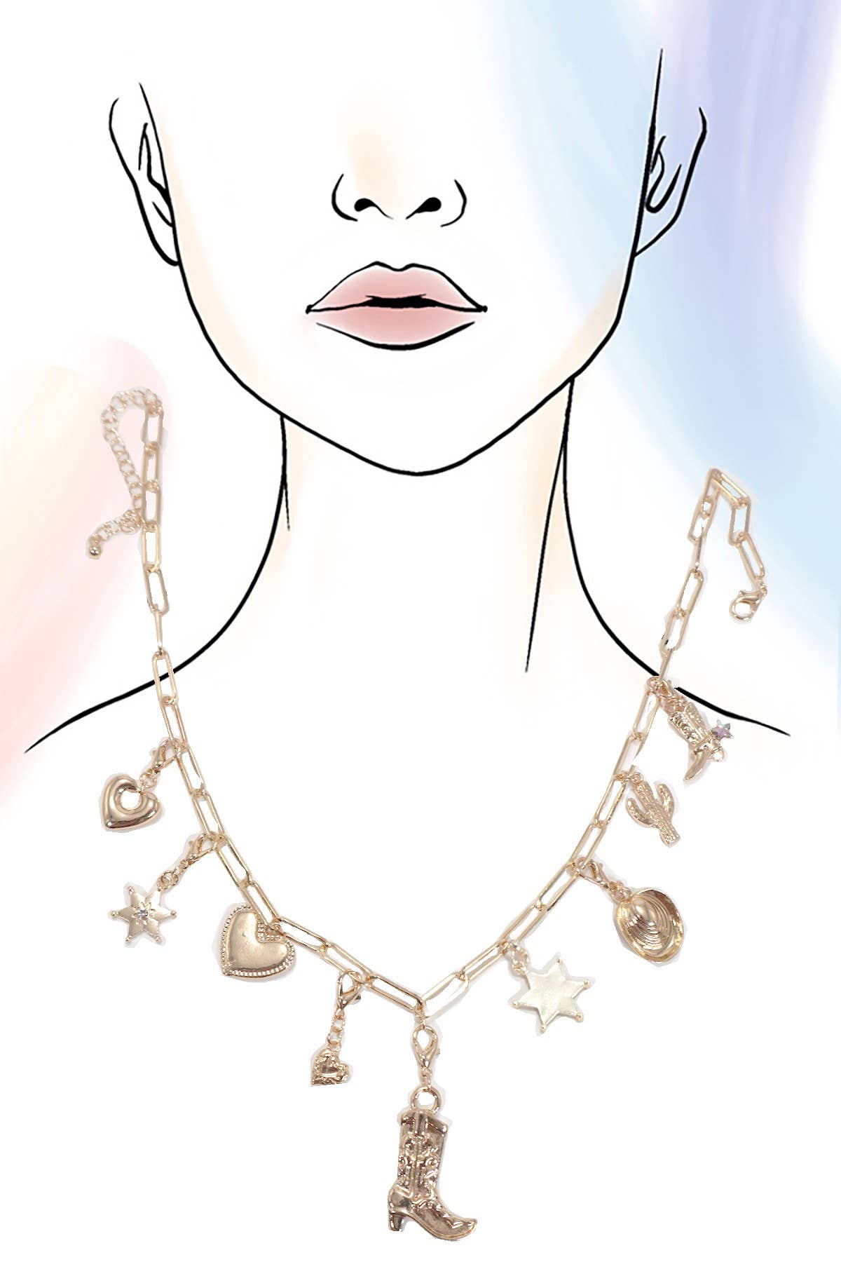 Western Boot Changeable Charm Necklace