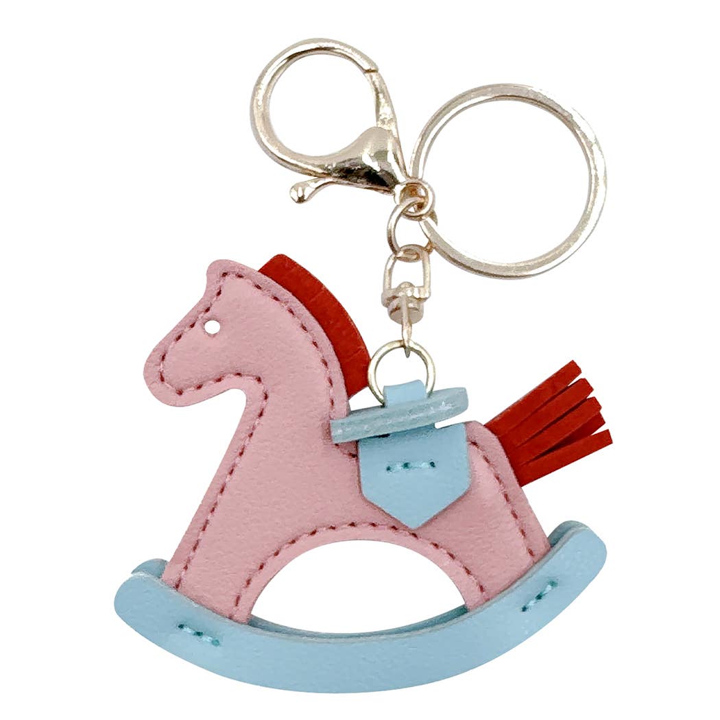 Rocking Horse Bag Charm - Blue