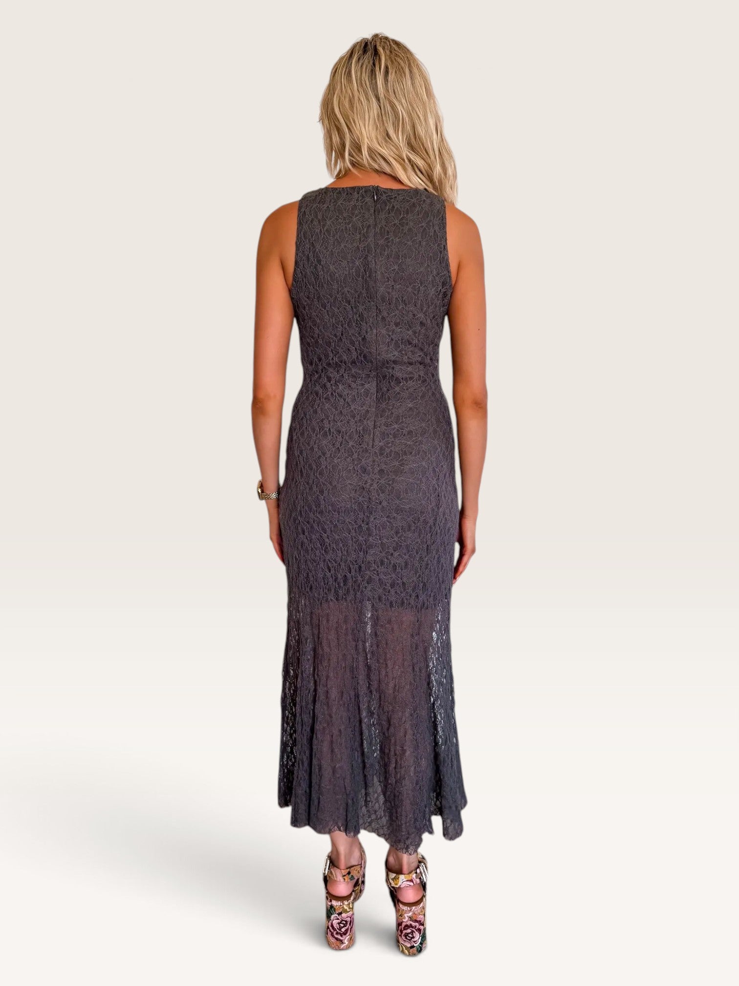 Upton Textured Lace Dress - Olive