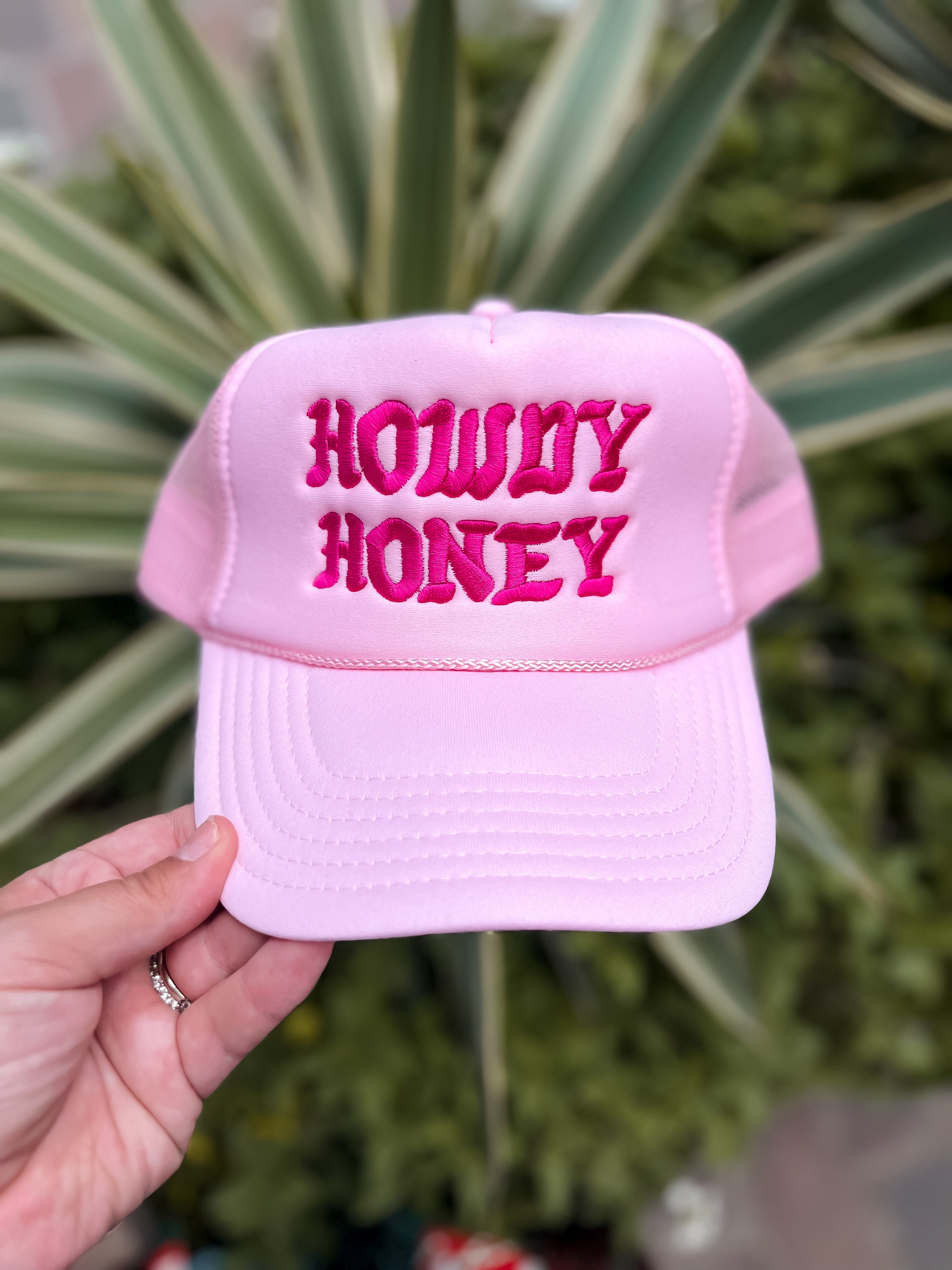 Howdy Honey Trucker Hat - Pink