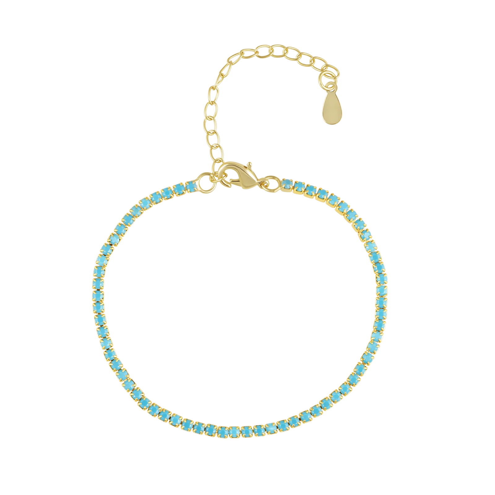 Chloe Tennis Bracelet - Turquoise