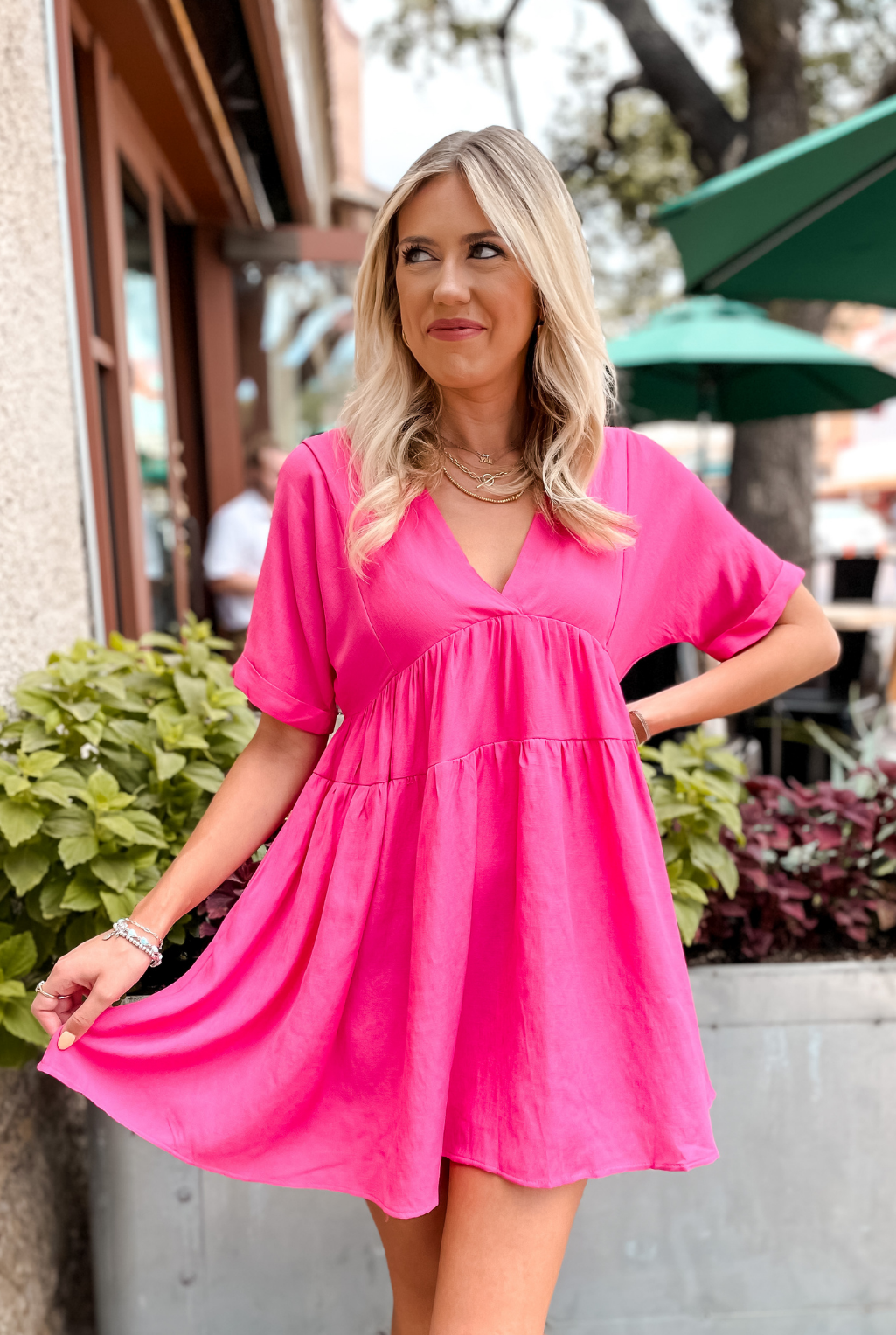 Easy A Mini Dress - Hot Pink