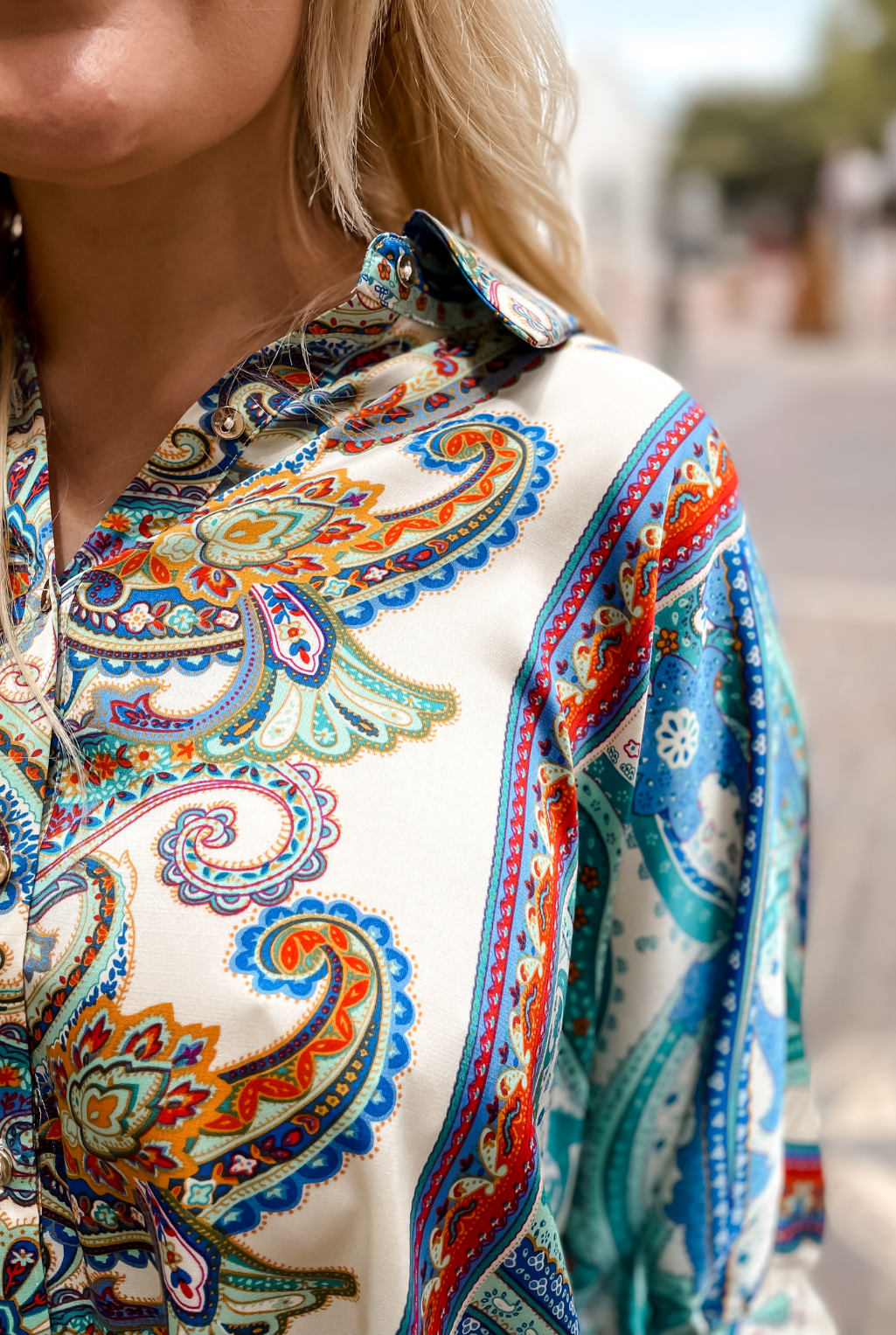 Paisley Top - Blue