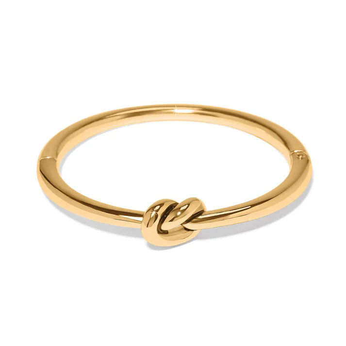 Interlok Single Knot Hinged Bangle - Gold - Tucker Brown