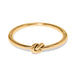 Interlok Single Knot Hinged Bangle - Gold - Tucker Brown