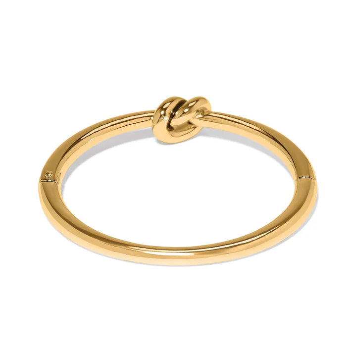 Interlok Single Knot Hinged Bangle - Gold - Tucker Brown