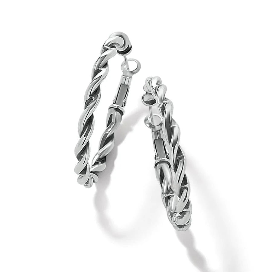 Interlok Twist Oval Hoop Earrings - Tucker Brown