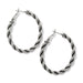 Interlok Twist Oval Hoop Earrings - Tucker Brown