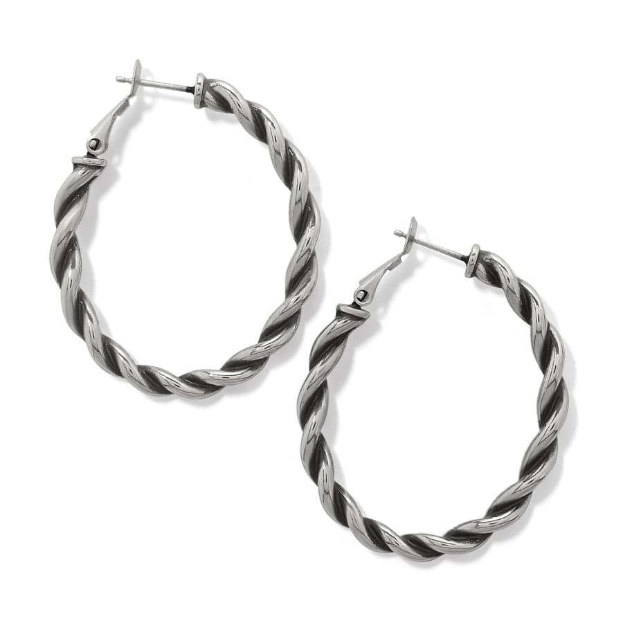 Interlok Twist Oval Hoop Earrings - Tucker Brown