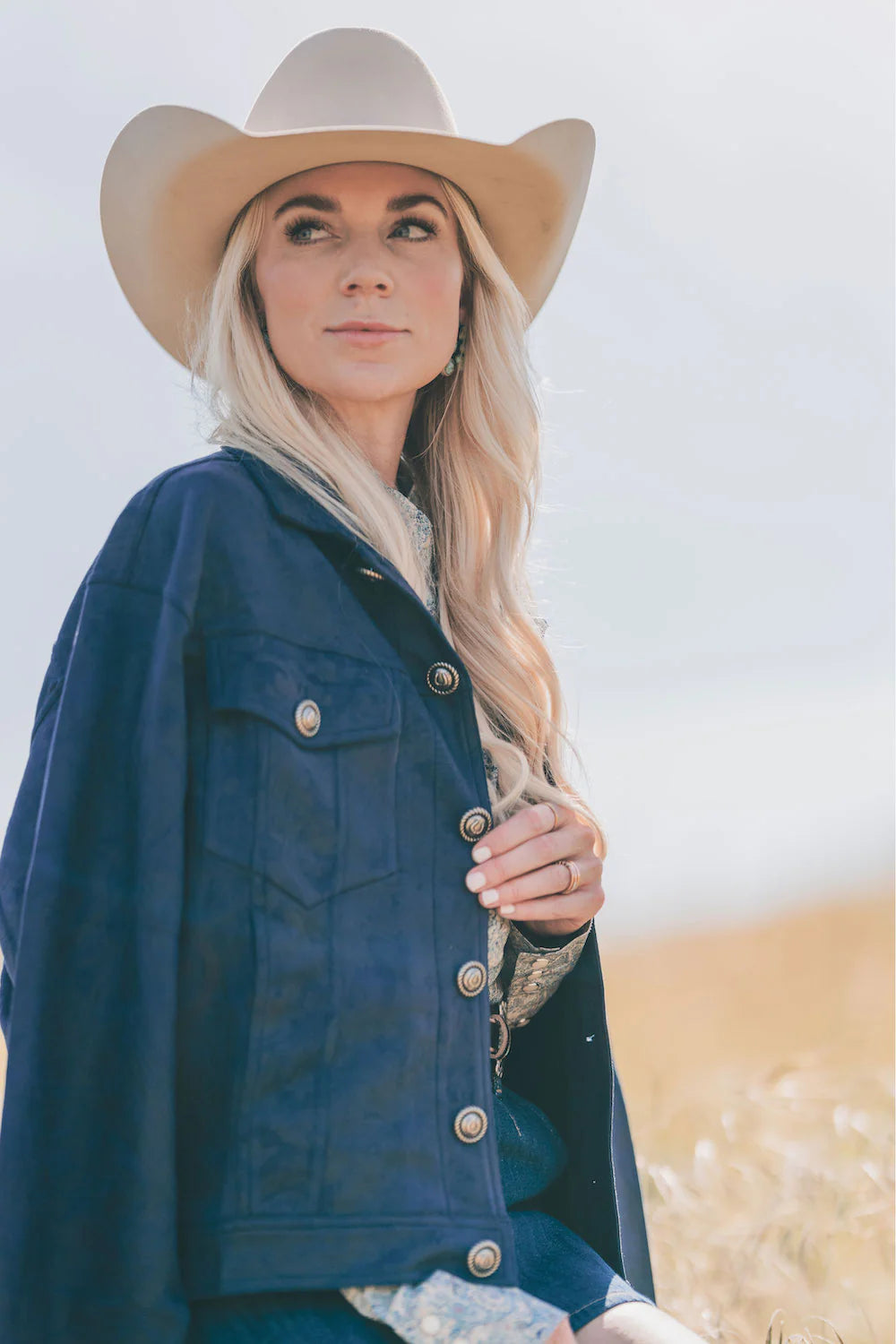 Abilene Suede Jacket - Navy - Tucker Brown