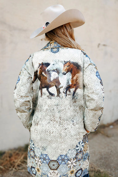Born To Run Quilted Duster - Tucker Brown