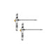 Luna Cross Mini Post Earrings - Tucker Brown