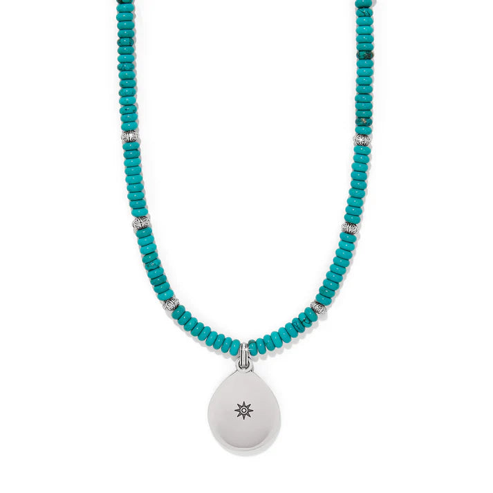 Mosaic Turquoise Teardrop Necklace