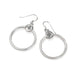 Mosaic Two Tone Wire Hoop Earrings - Tucker Brown