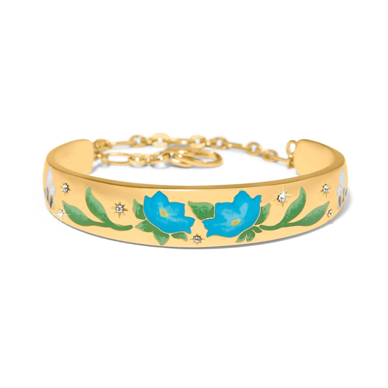 Reverie Blue Flower Bar Bracelet