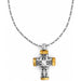Venezia Petite Cross Necklace - Tucker Brown
