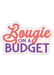 Bougie On A Budget Sticker - Tucker Brown