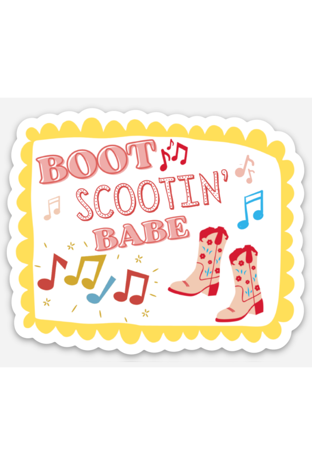 Boot Scootin' Babe Sticker