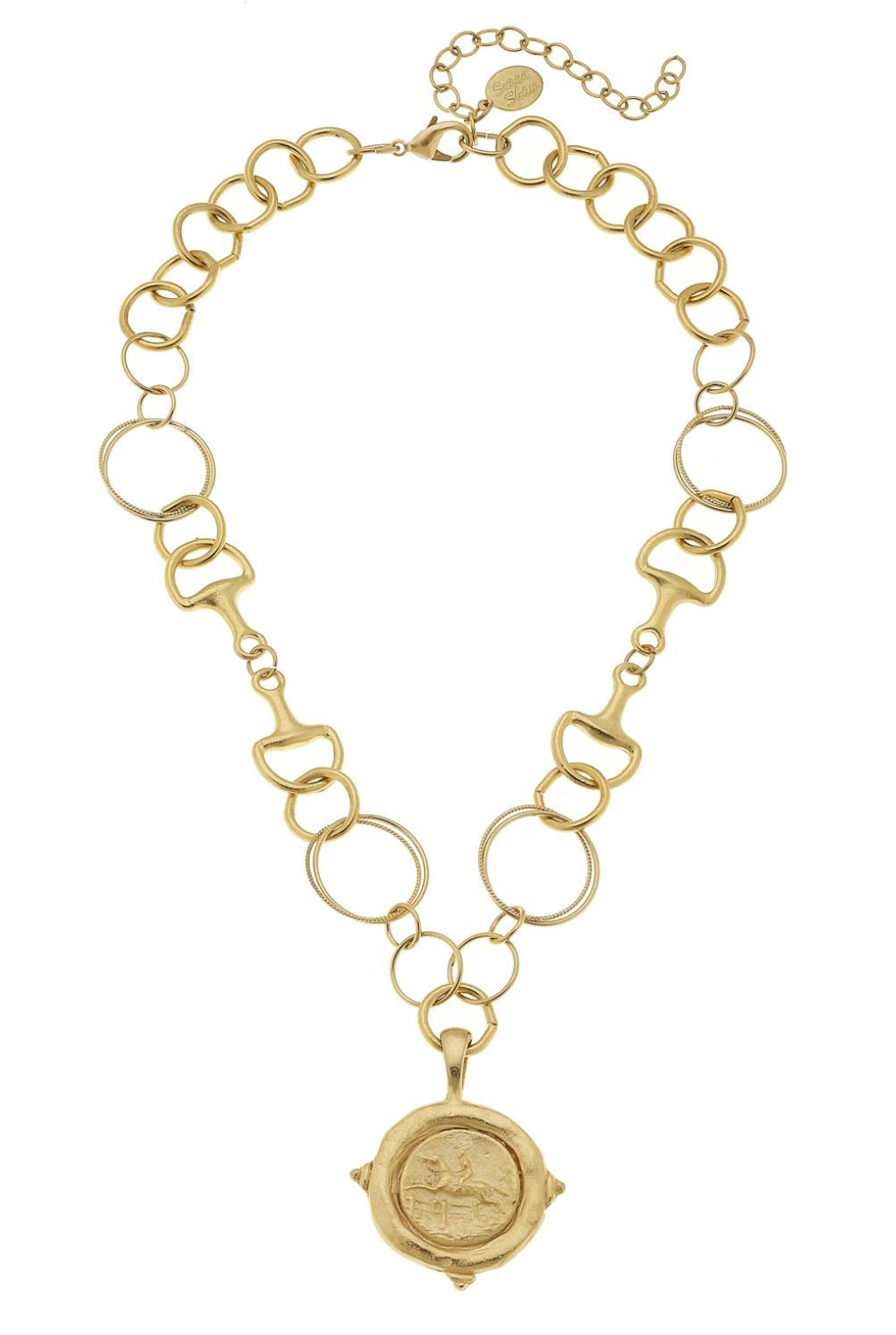 Gold Equestrian with Horse-Bit Necklace