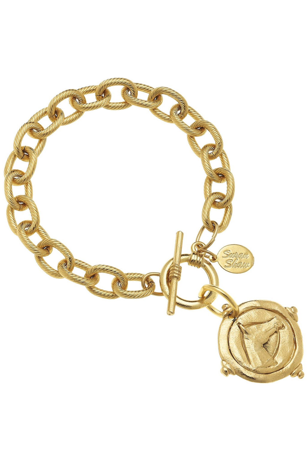 Gold Intaglio Horse Bracelet