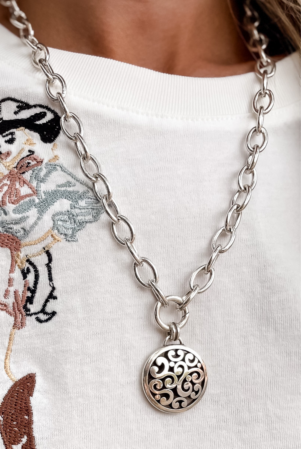 Contempo Medallion Charm Necklace