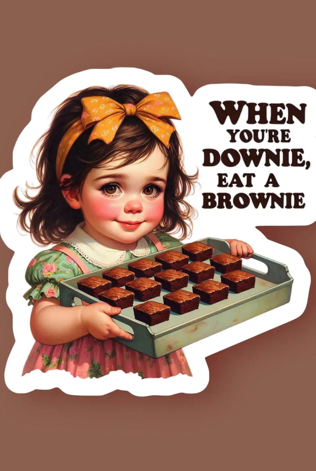 Eat A Brownie Sticker