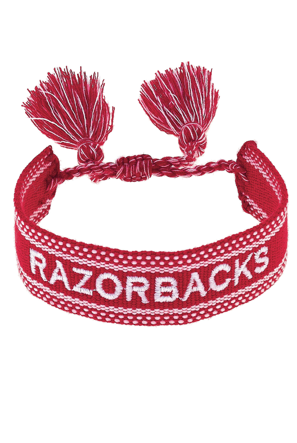 Arkansas Razorbacks Tassel Bracelet