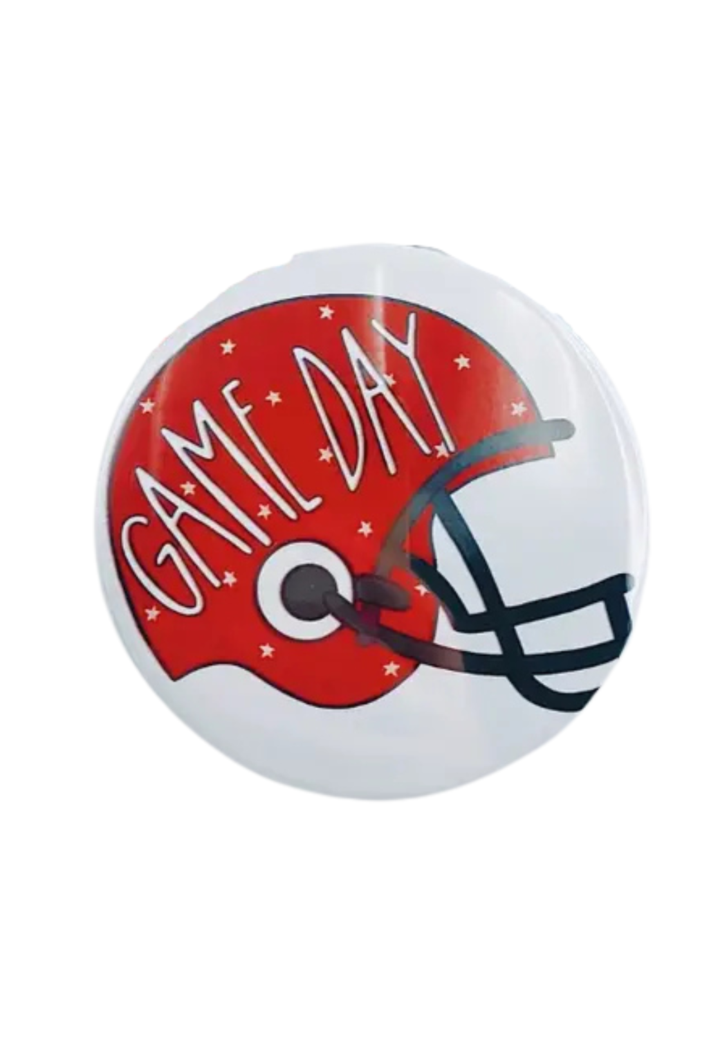 Game Day Helmet Button - Red