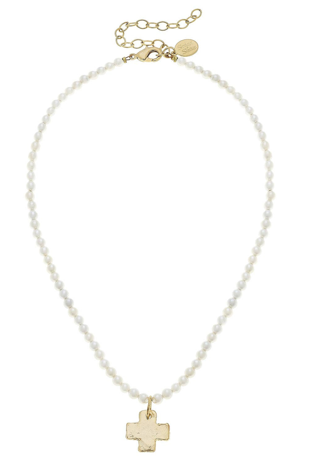 Freshwater Pearl Cross Necklace