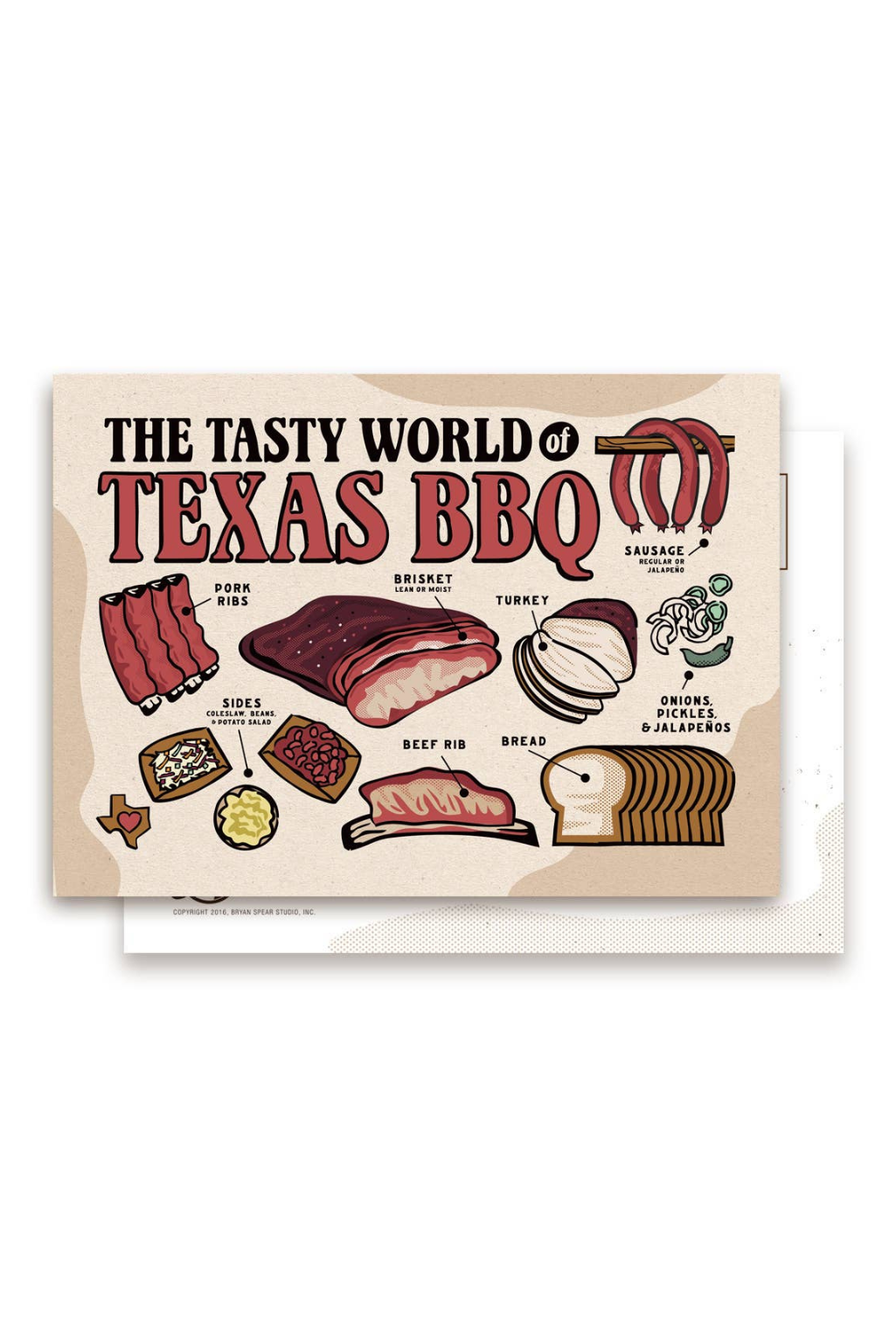 Tasty World Of Texas BBQ Postcard