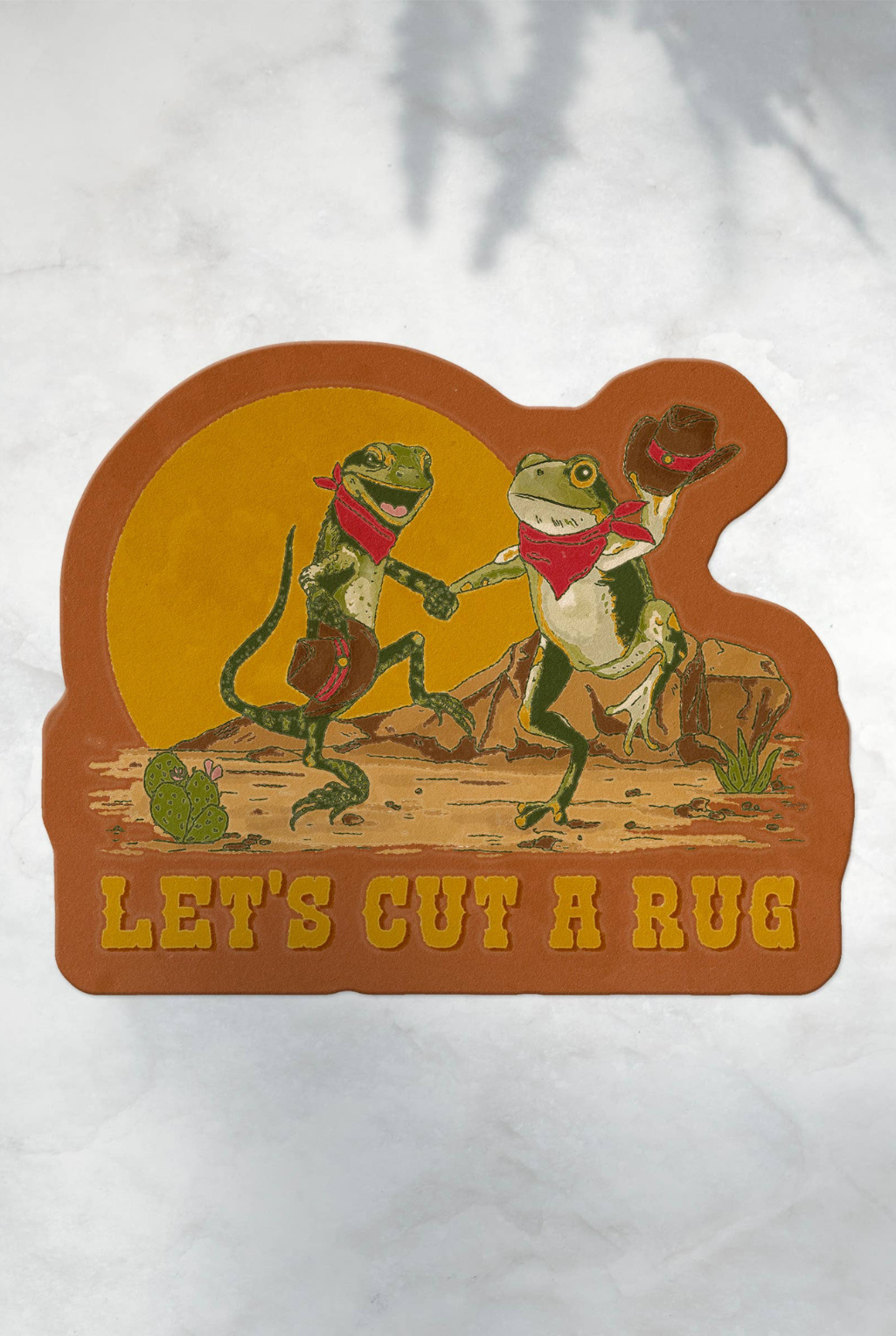 Let's Cut A Rug Sticker