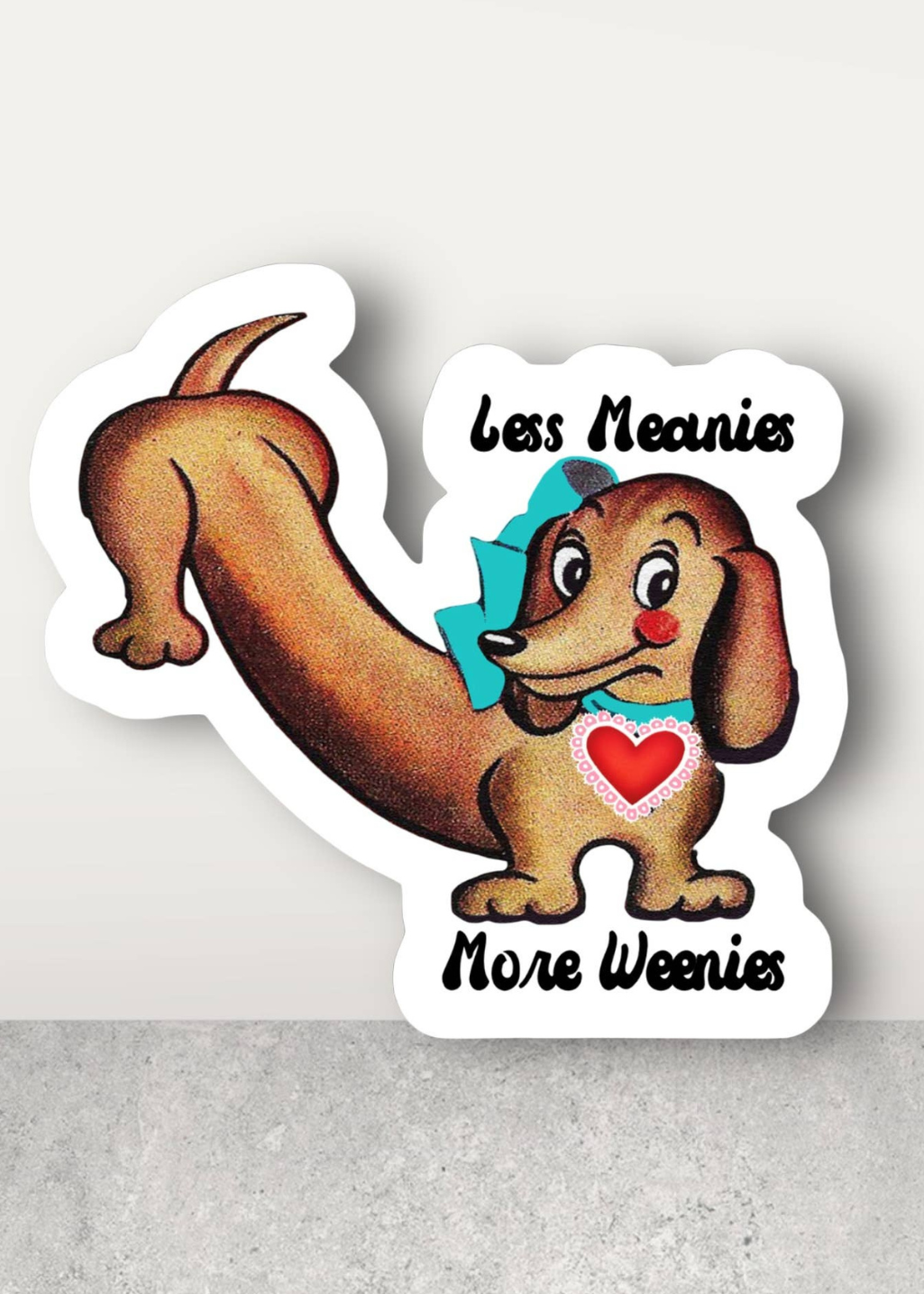 Less Meanies Sticker - Tucker Brown