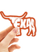 Texas Longhorn Sticker - Small - Tucker Brown