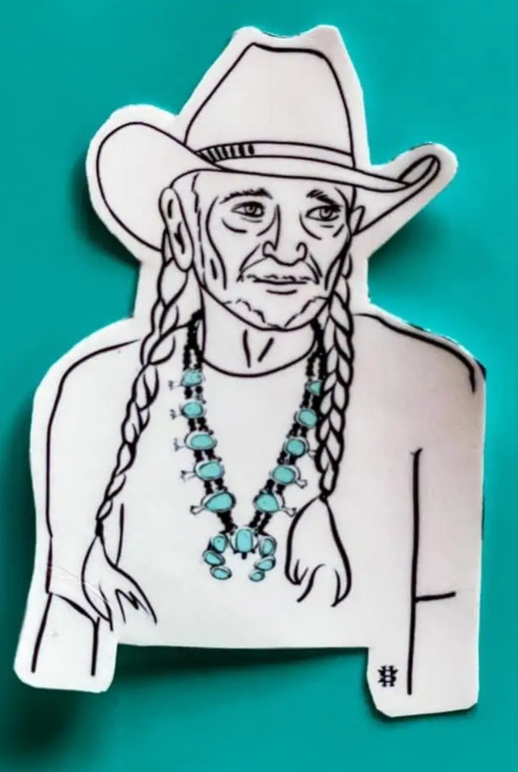 Willie Nelson Original Hippie Sticker
