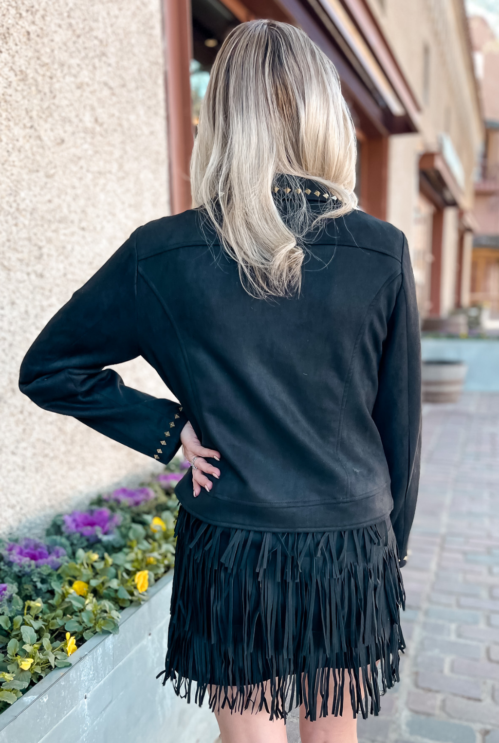 On The Fringe Skirt - Black
