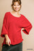 Kelly Frayed Top - Red - Tucker Brown