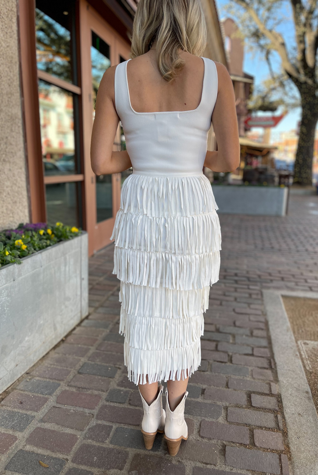 Fringe With Benefits Dress - Off White