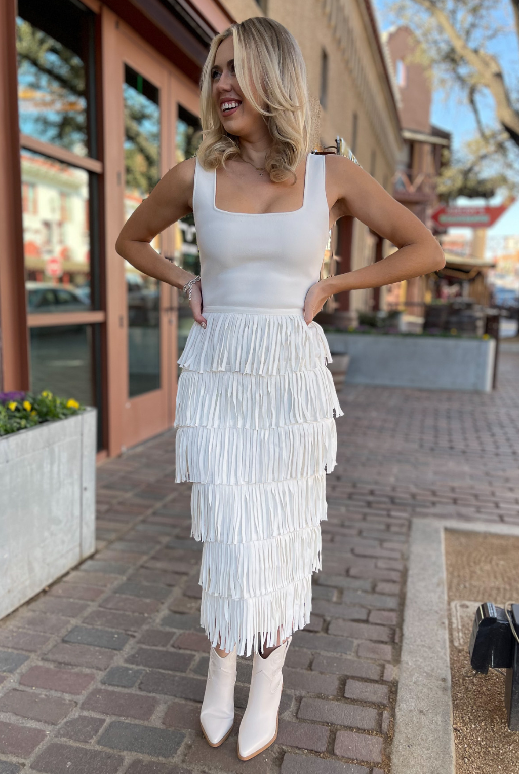 Fringe With Benefits Dress - Off White