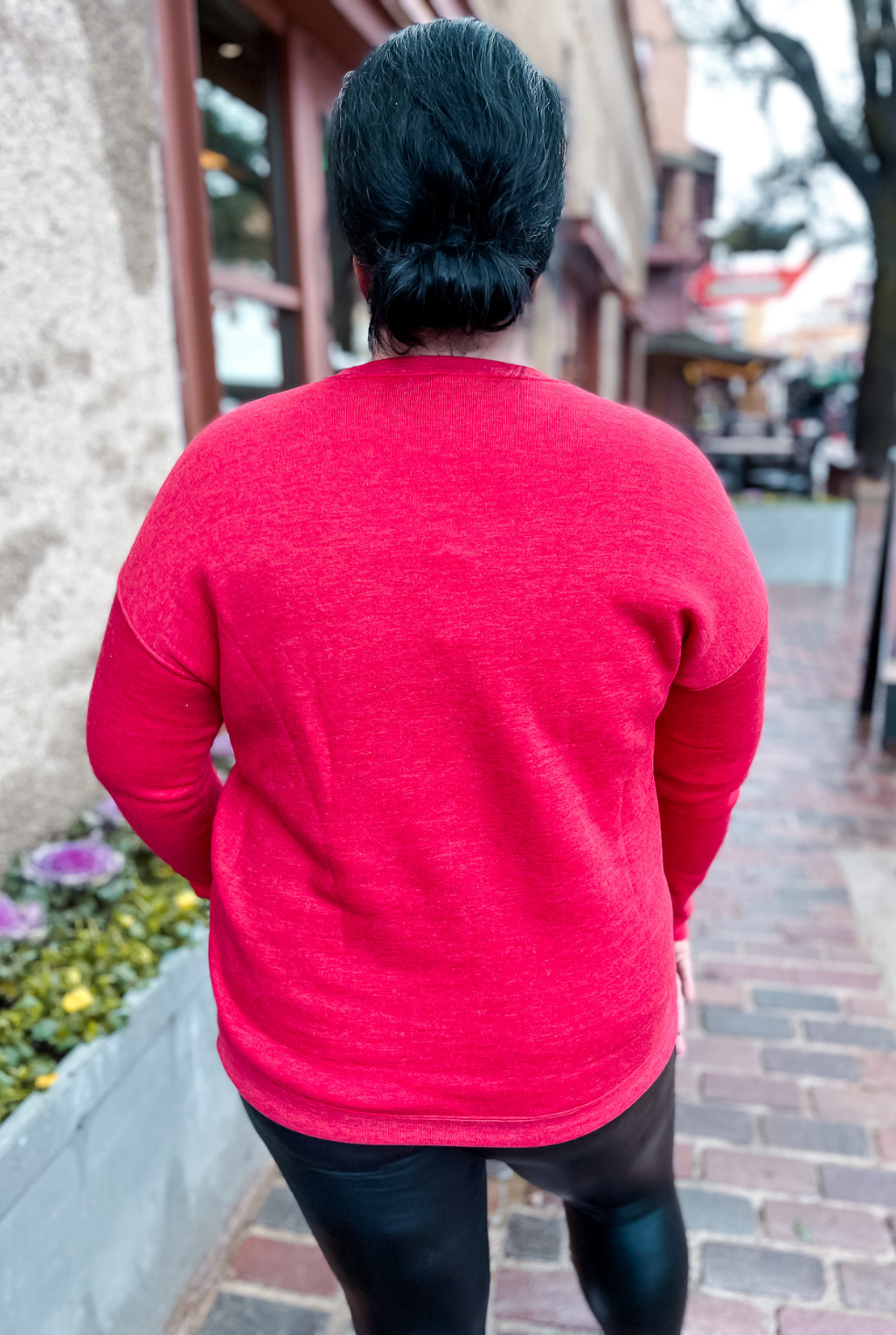 TEXAS Varsity Sweatshirt - Cranberry