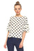 Audrey Puff Sleeve Polka Dot Top - White/Black - Tucker Brown