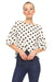 Audrey Puff Sleeve Polka Dot Top - White/Black - Tucker Brown