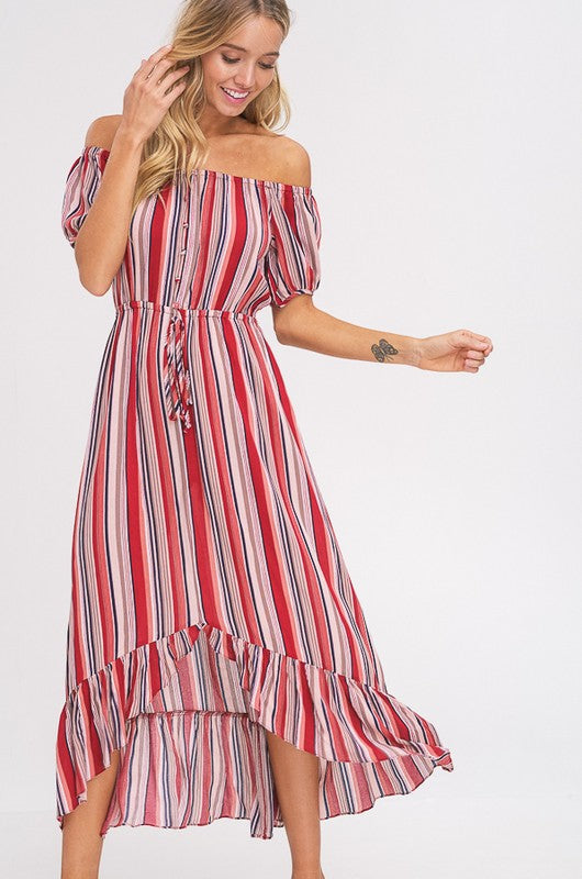 Twirlin' Hi/Lo Dress - Brick - Tucker Brown