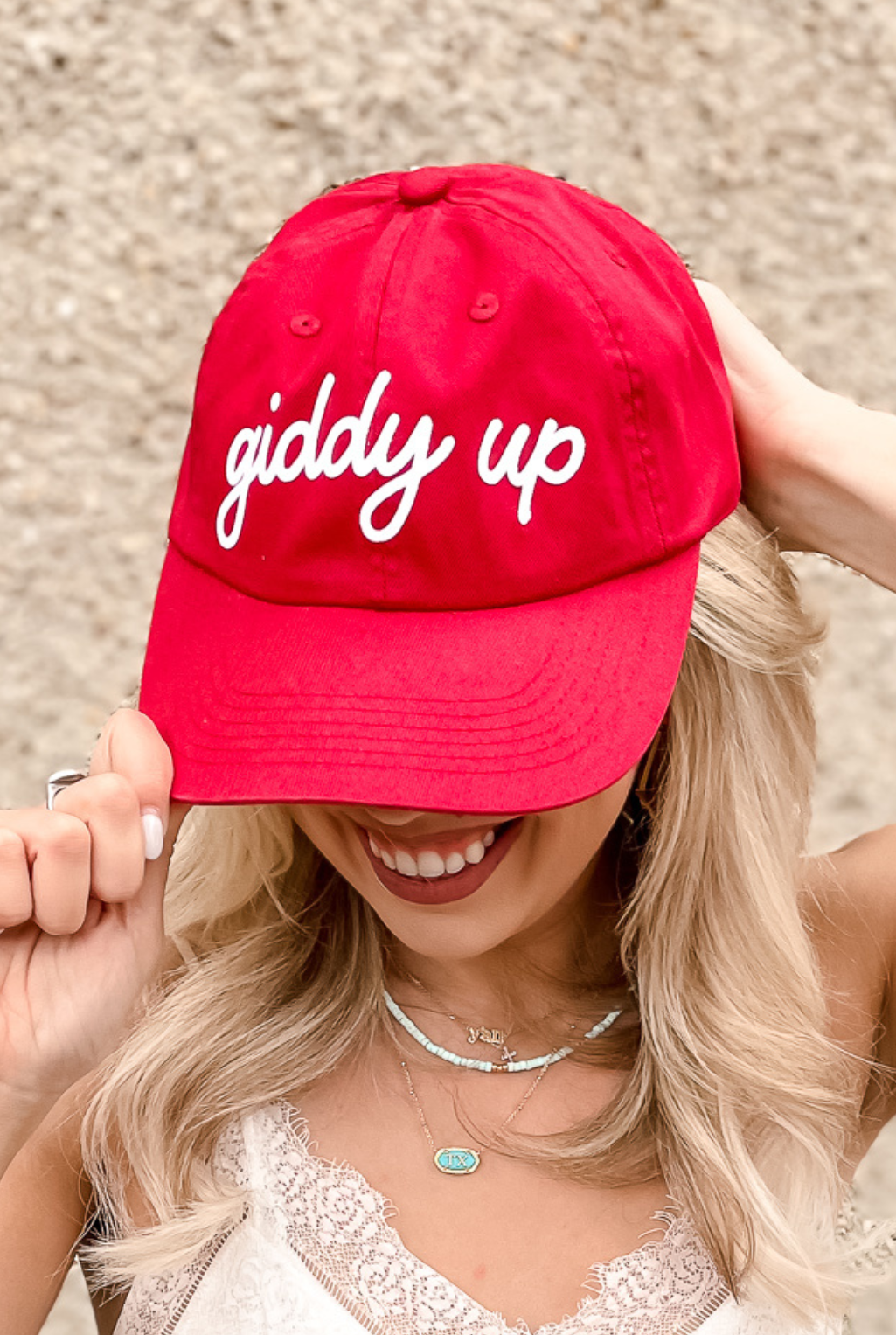 Giddy Up Ball Cap - Red
