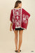 Danielle Embroidered Kimono — Wine - Tucker Brown