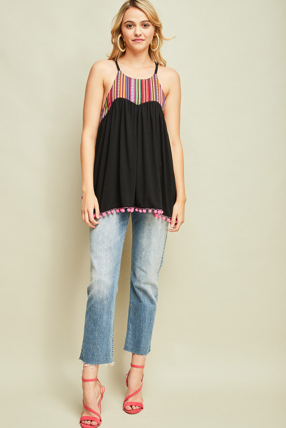 Angela Serape Top - Black - Tucker Brown