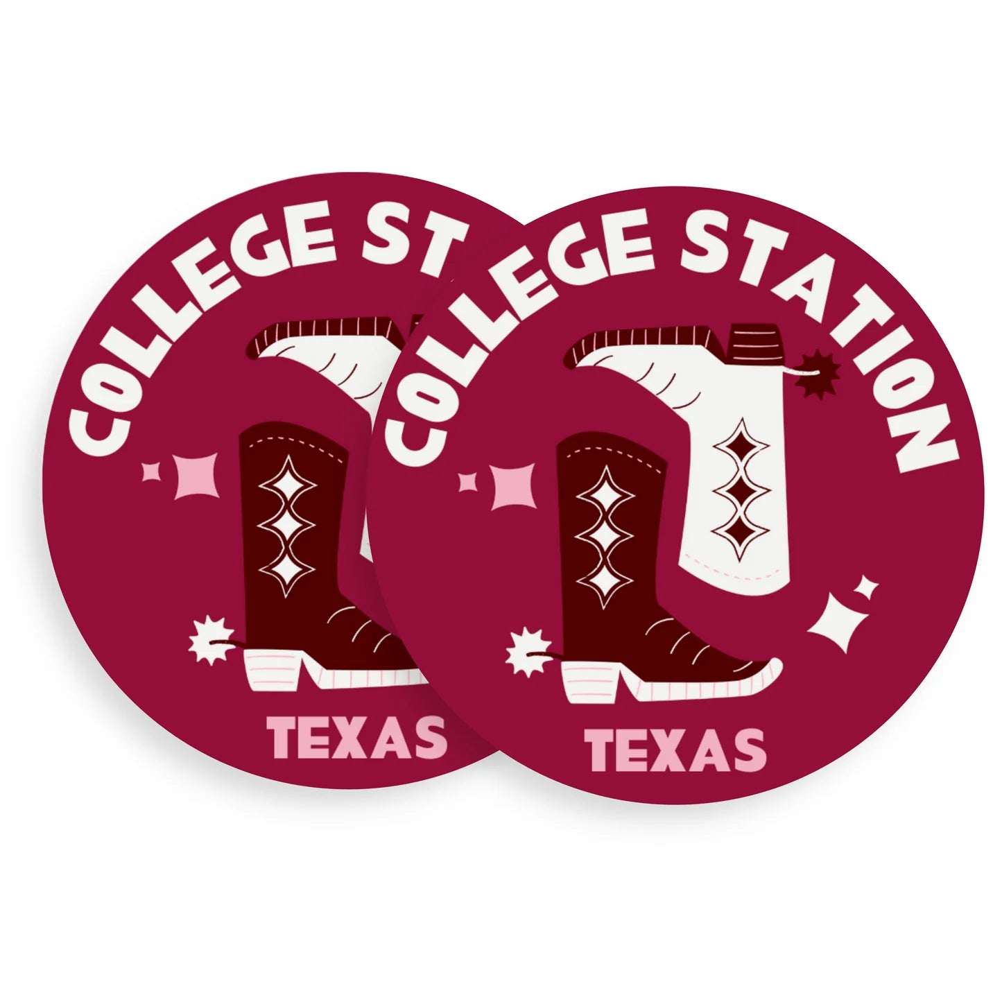 College Station Boots Coaster