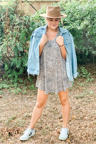 Breezy Animal Dress - Sand - Tucker Brown