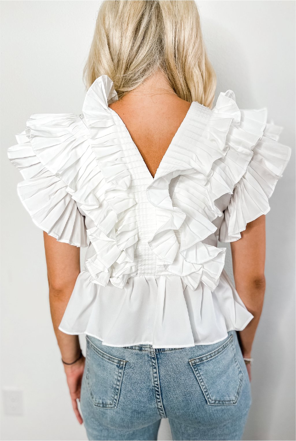 Bedazzled Beatrice Blouse - White