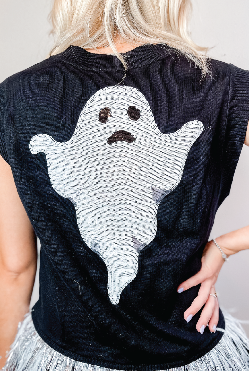 ZZZ Spooky + Sparkly Sweater Tank - Tucker Brown